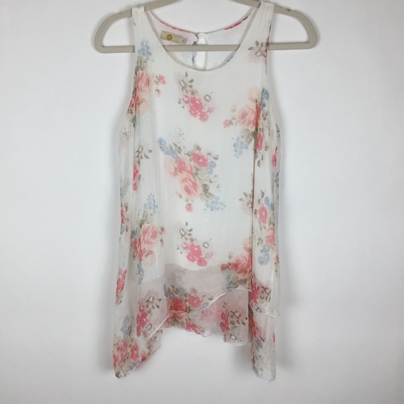 M Made in Italy Tops - M Made in Italy | Floral Tank S